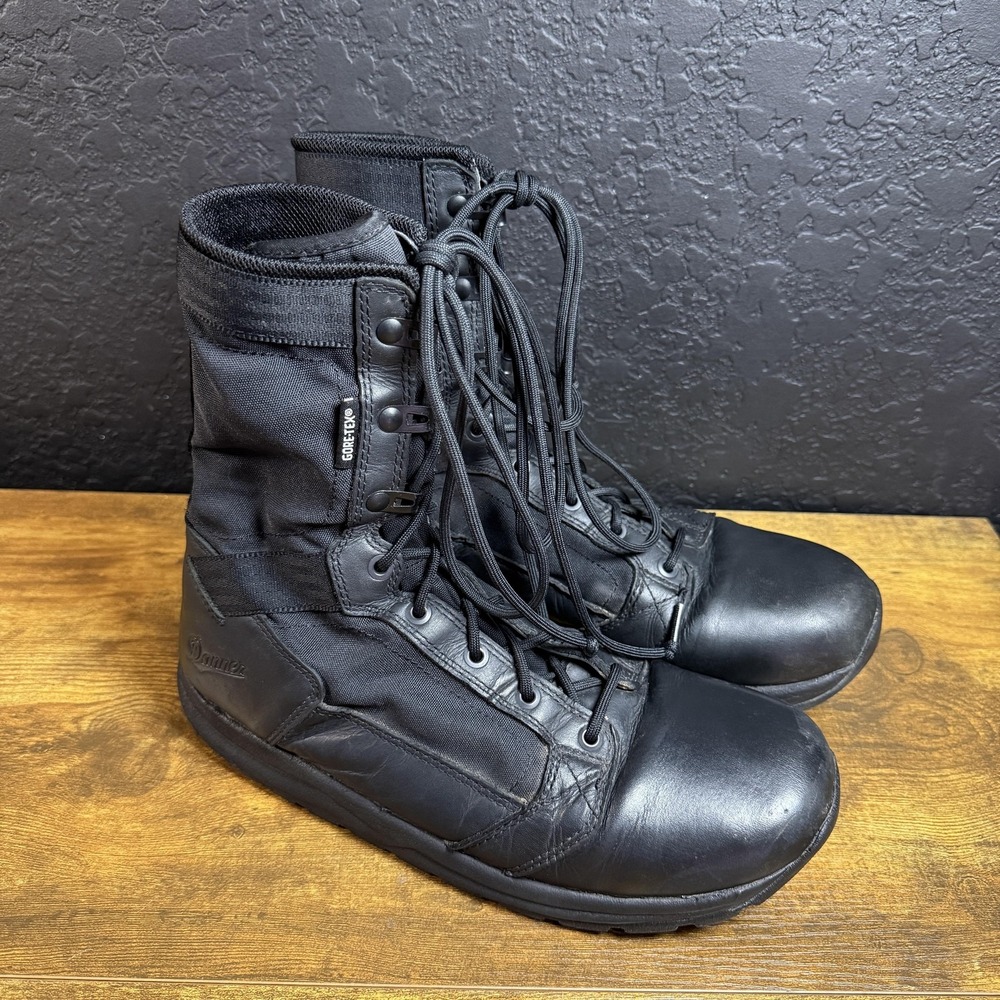 Danner Tachyon 8" Black GTX 50122 Leather Fabric Tactical Boots Mens 9.5 D